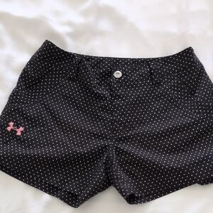 Under Armour Women's Black and White Polka Dot Athletic Shorts